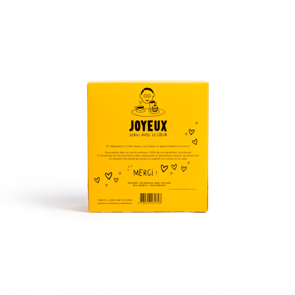 Café en capsules x50 le Fort : packaging dos