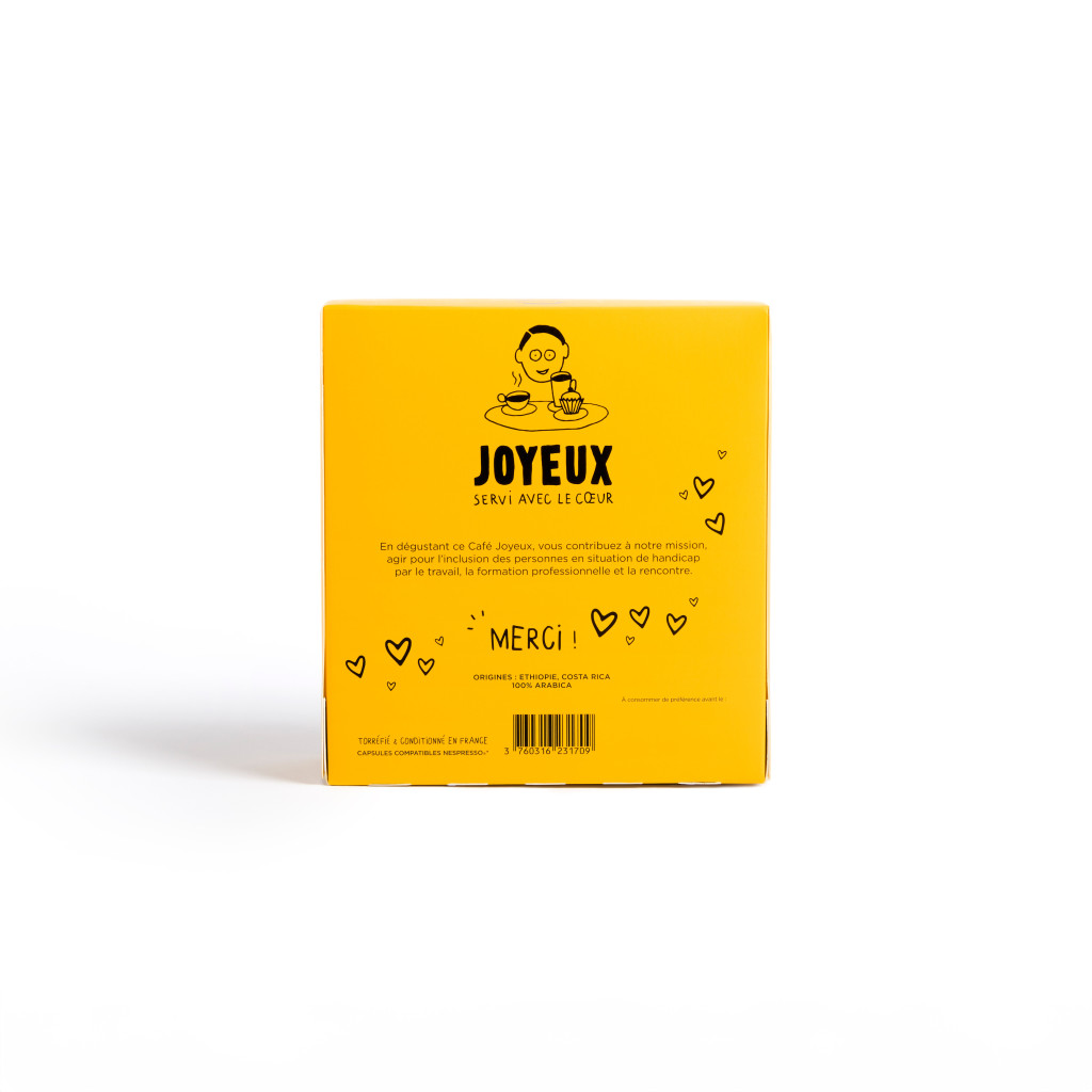 Coffee capsules x50 l'Original: packaging back - Café Joyeux