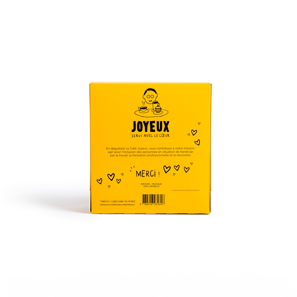 Café en capsules x50 le Déca-lé : packaging dos