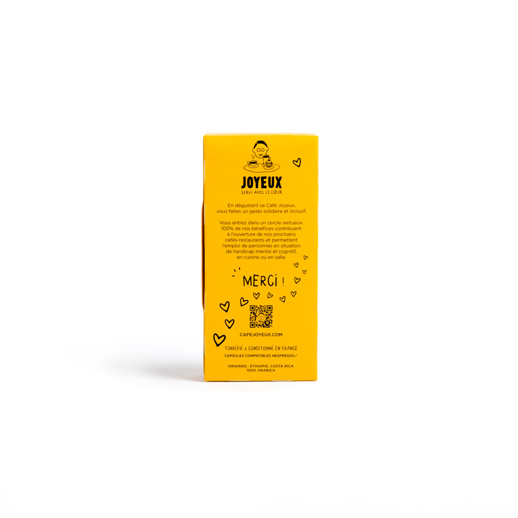 Café en capsules x10 l'Original : packaging dos - Café Joyeux