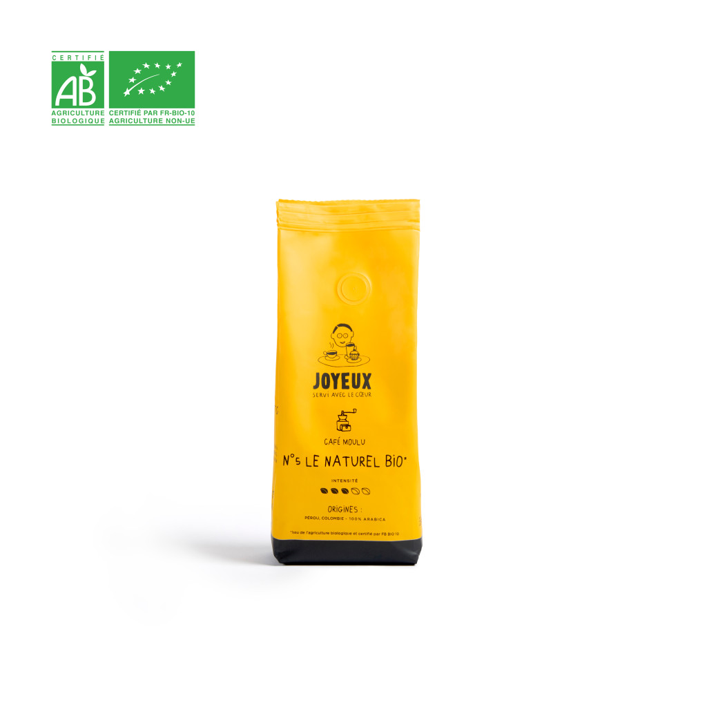 Café moulu N°5 le Naturel Bio* - 250 G  - Café Joyeux