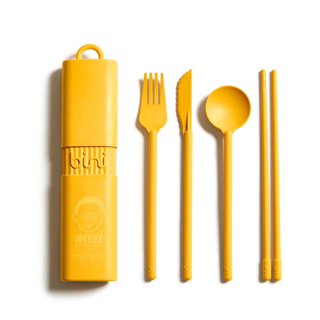 Couverts Bini Café Joyeux - vue boite et couverts