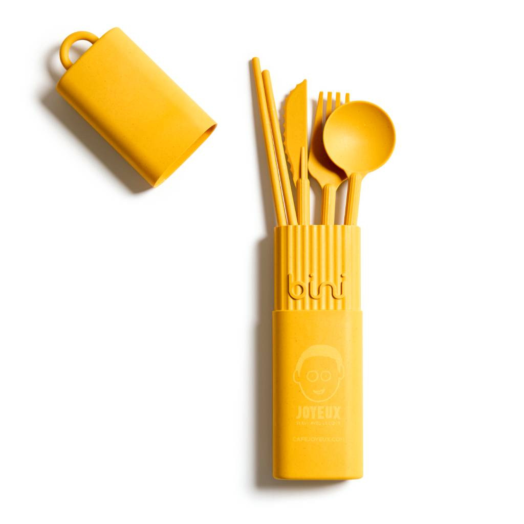 Couverts Bini Café Joyeux - vue couverts et boite