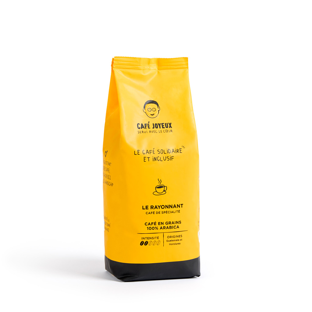 Café Joyeux - café en grains 1kg Rayonnant 1 KG - Biais