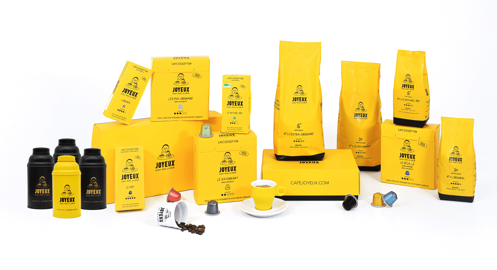 Gamme de thés et cafés Joyeux