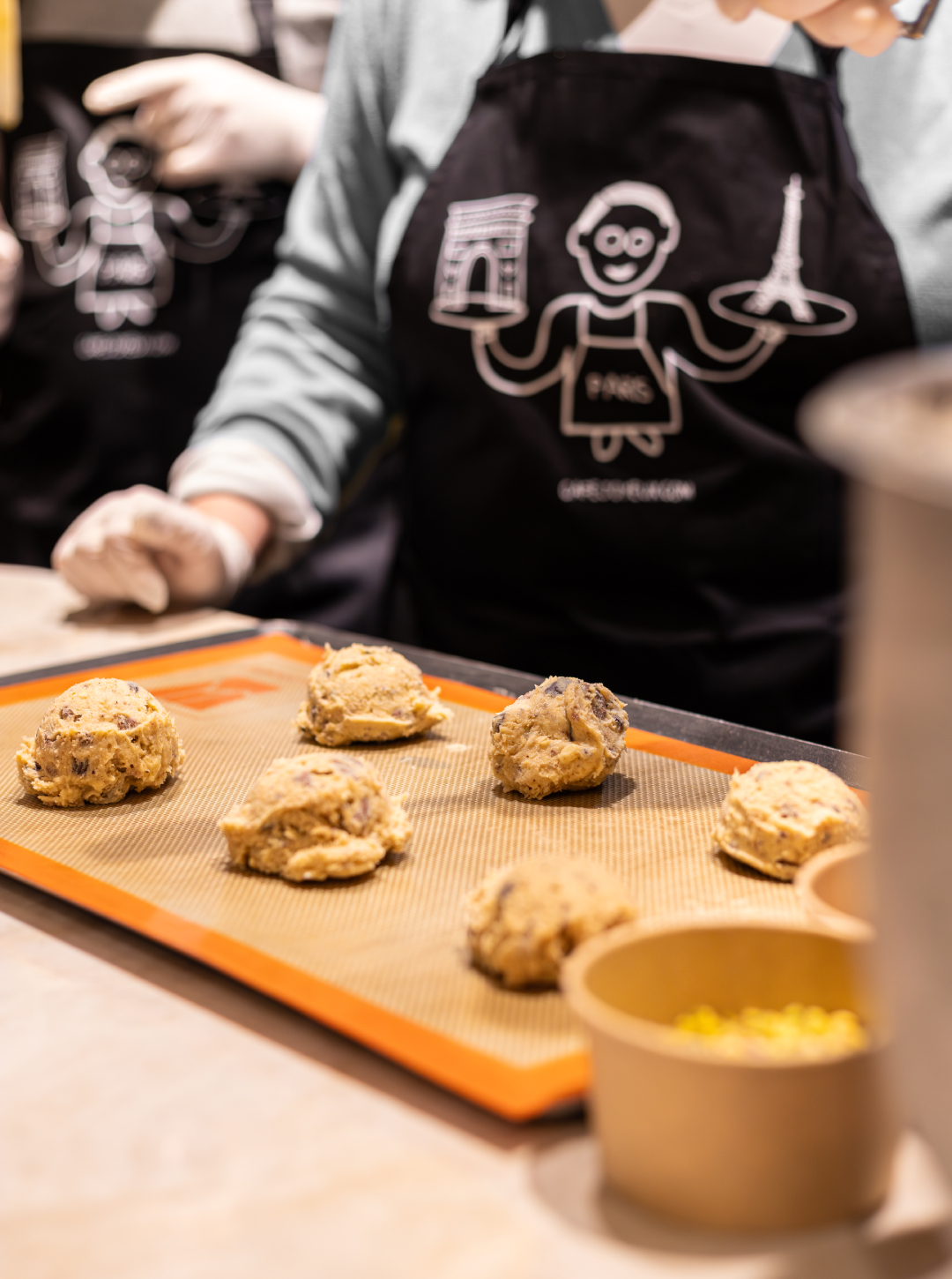 Atelier Team Building Café Joyeux - Préparation de nos cookies