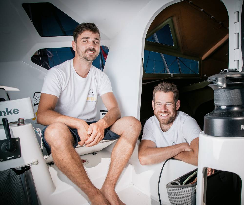 Interview la veille du départ à la Transat Jacques Vabre des skippers Café Joyeux