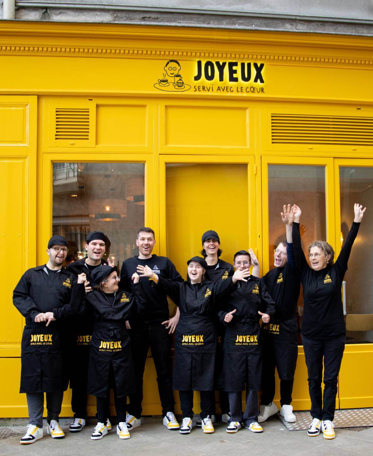 Cafe Joyeux and one of its inclusive catering teams for mental and cognitive disabilities