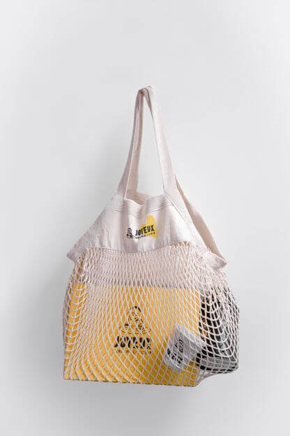 Transportez vos provisions dans le Sac filet rétro - Café Joyeux