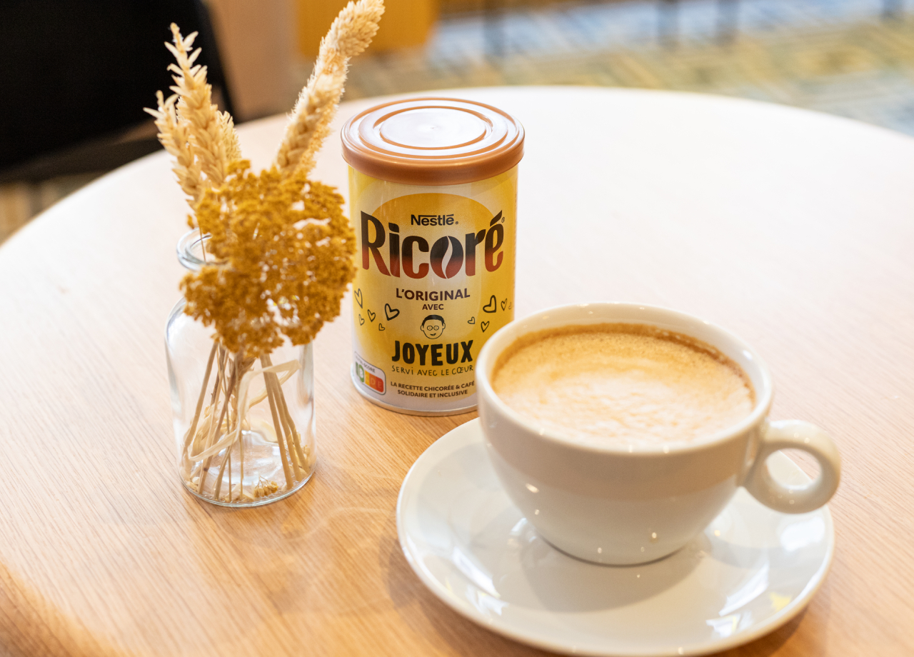 Ricoré Joyeuse préparée avec du lait, source de magnésium et riche en fibres