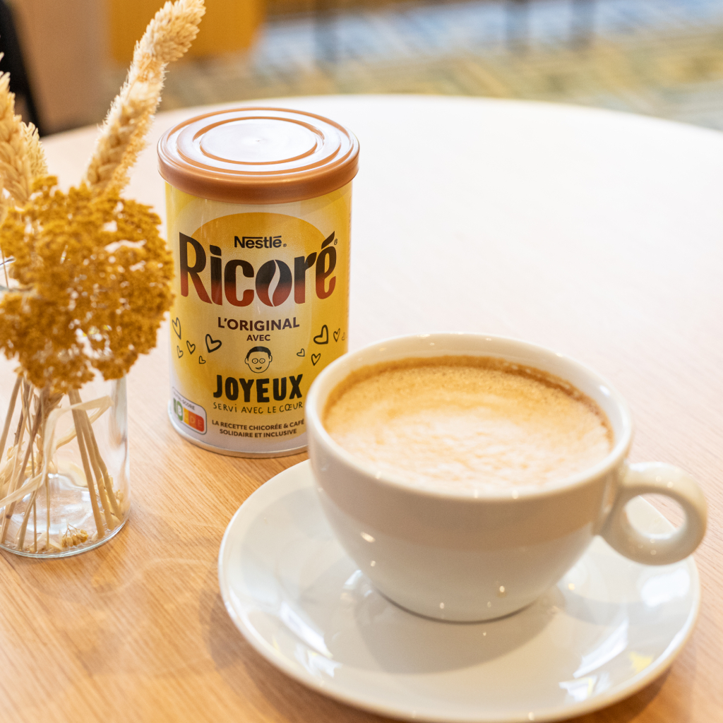 Ricoré Joyeuse - Ricoré x Café Joyeux - préparée avec du lait 